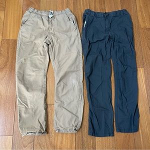 LOT (2) Cat & Jack Boys Super Stretch Flexible Straight Leg Pants, Size 16
